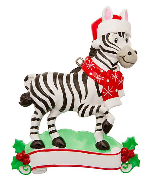 Zebra Christmas Ornament