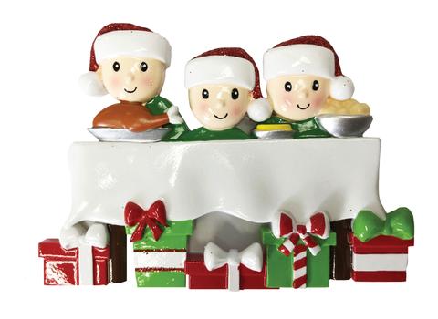 Dinner table Family Christmas Ornament