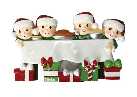 Dinner table Family Christmas Ornament