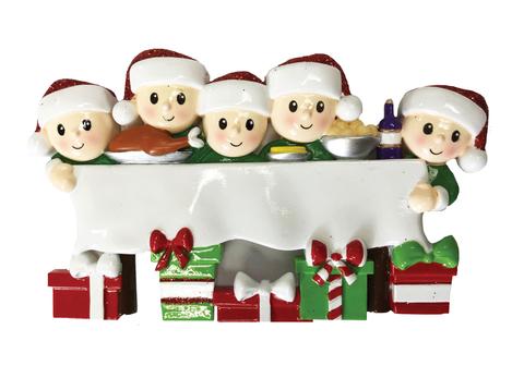 Dinner table Family Christmas Ornament