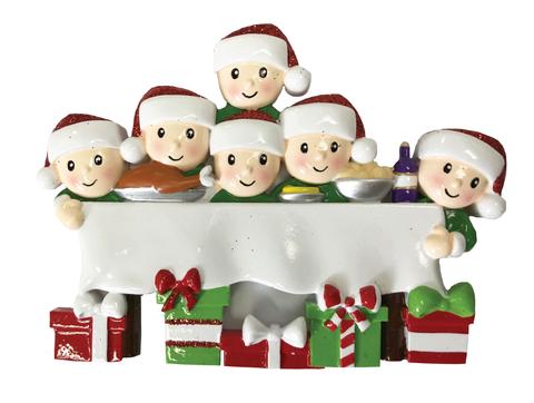 Dinner table Family Christmas Ornament