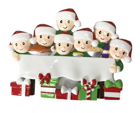 Dinner table Family Christmas Ornament