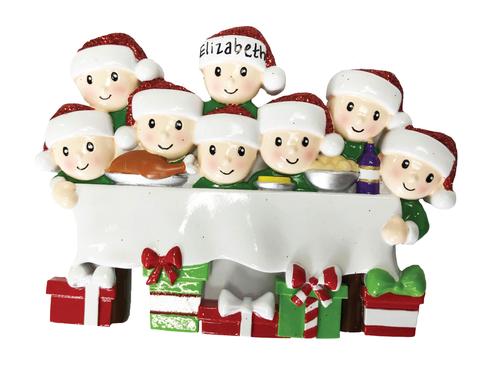 Dinner table Family Christmas Ornament