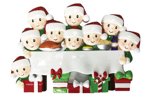 Dinner table Family Christmas Ornament