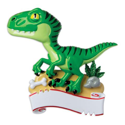 Green Dinosaur Christmas Ornament