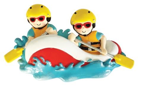 Water rafting Family Christmas Ornament