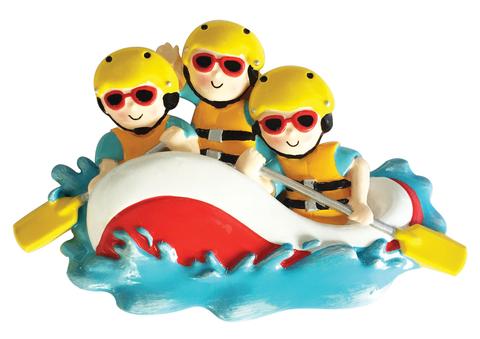 Water rafting Family Christmas Ornament