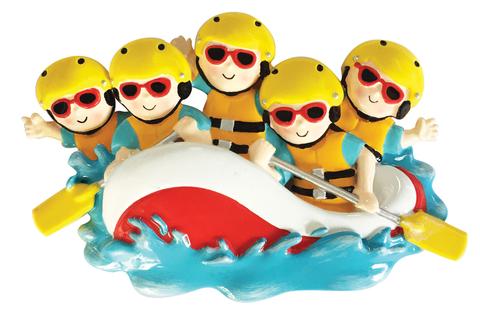 Water rafting Family Christmas Ornament