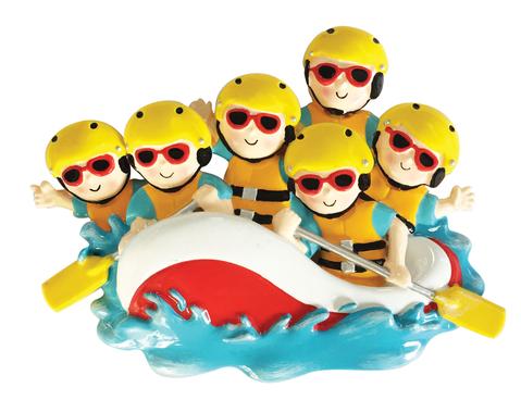 Water rafting Family Christmas Ornament