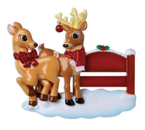 Reindeer Couple Christmas Ornament