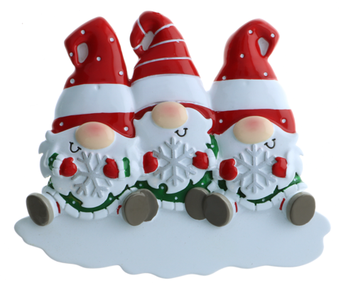 Gnome Family Christmas Ornament no