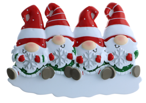 Gnome Family Christmas Ornament no