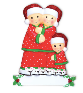 Pajama Family Christmas Ornament