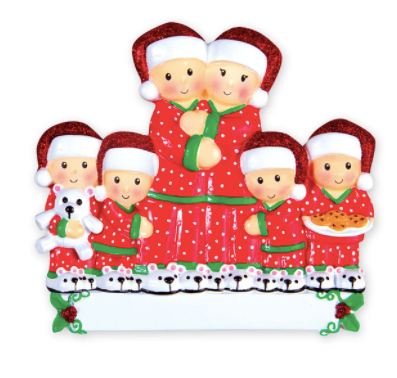 Pajama Family Christmas Ornament