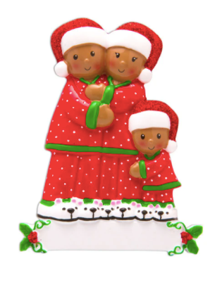 Pajama Family Christmas Ornament