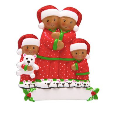 Pajama Family Christmas Ornament