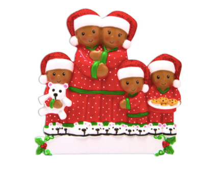 Pajama Family Christmas Ornament