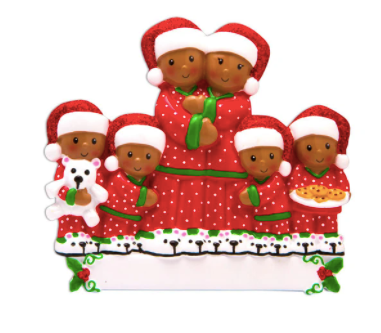 Pajama Family Christmas Ornament