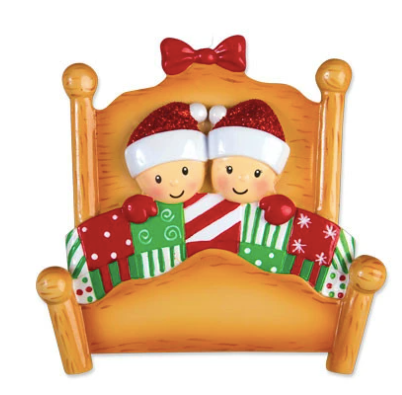 Bed Family Christmas Ornament