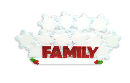 Table Topper Family Snowflake