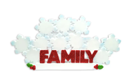 Table Topper Family Snowflake