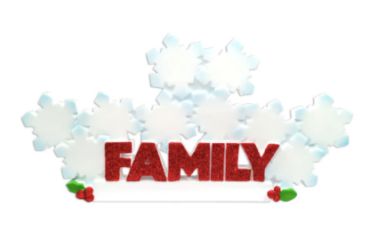 Table Topper Family Snowflake