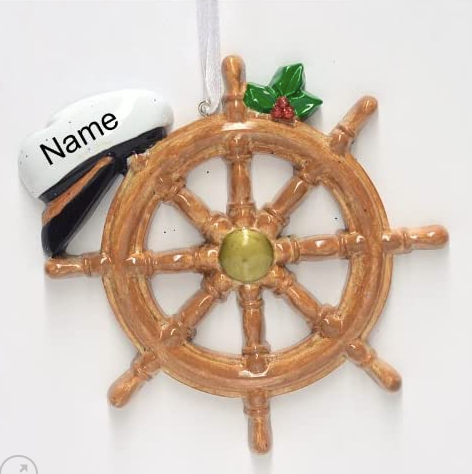 Ship Wheel Christmas Ornament