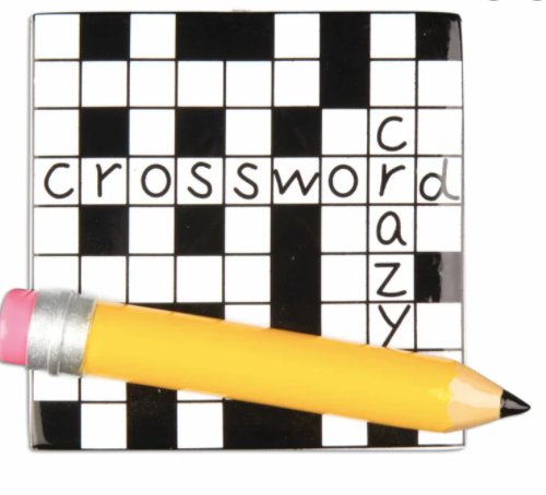 Crossword Crazy Christmas Ornament