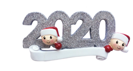 Sparkly 2020 Family Christmas Ornament