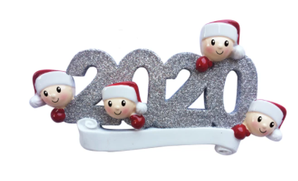 Sparkly 2020 Family Christmas Ornament