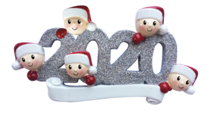 Sparkly 2020 Family Christmas Ornament