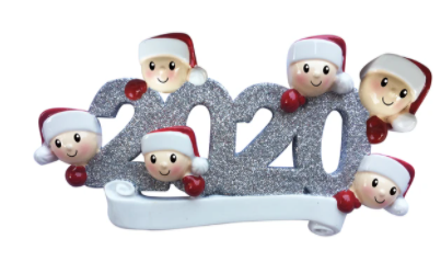 Sparkly 2020 Family Christmas Ornament