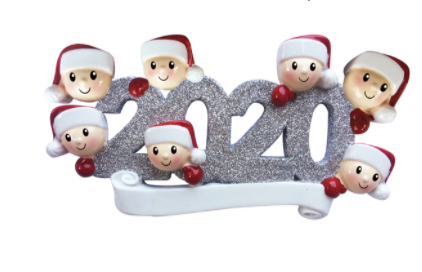 Sparkly 2020 Family Christmas Ornament