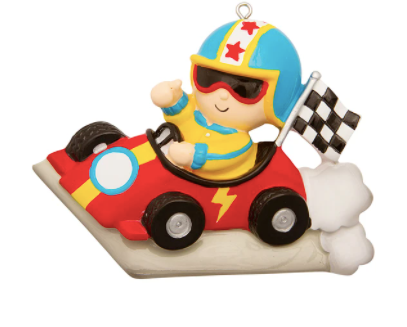 Race Car Driver Christmas Ornament