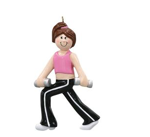 Weights Girl Christmas Ornament