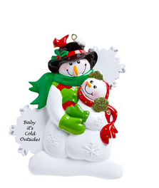 Baby it's cold outside couple Christmas Ornament