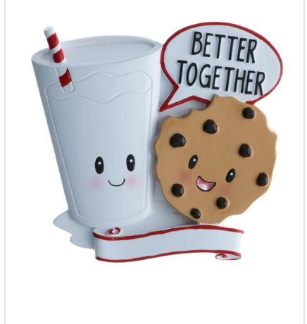 Couples- Better Together Milk Cookies Christmas Ornament