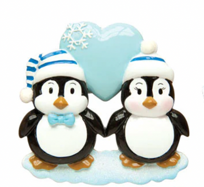 Couple Penguin with Heart