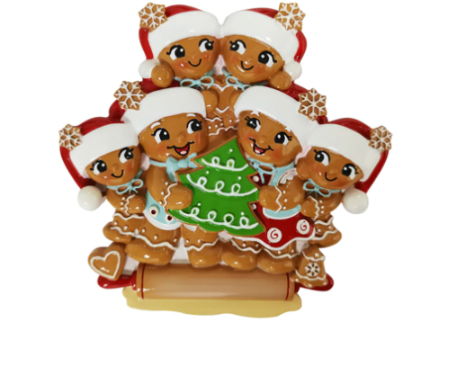 Nostalgic Gingerbread Family Christmas Ornament