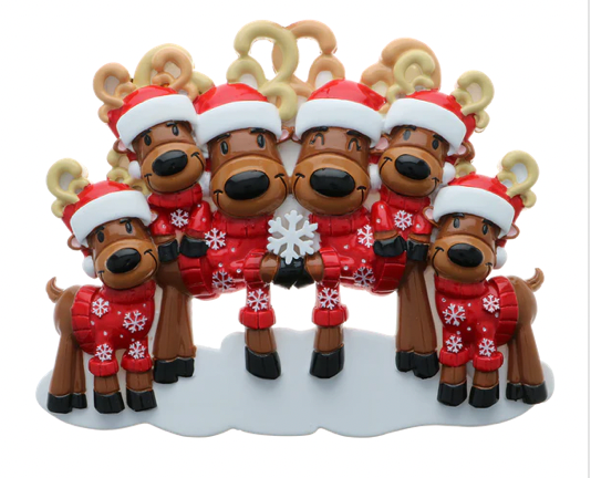 Mr. & Mrs. Reindeer Family Christmas Ornament