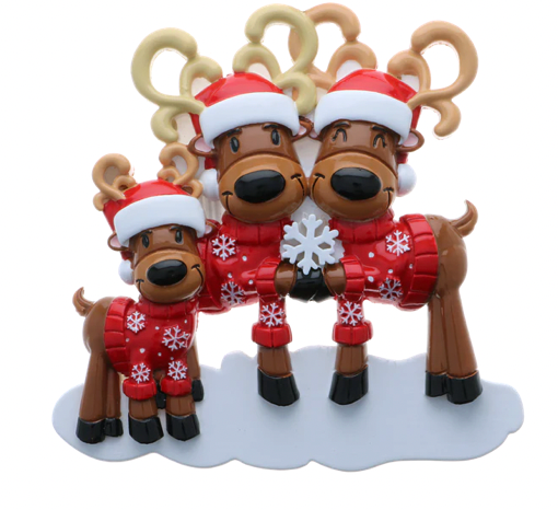 Mr. & Mrs. Reindeer Family Christmas Ornament