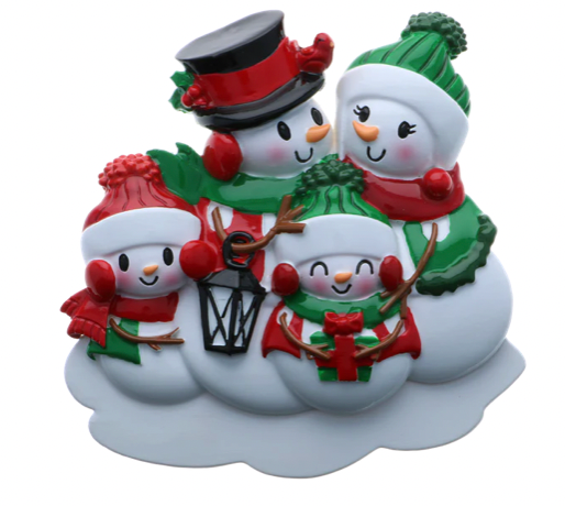 Snowman Family Christmas Ornament