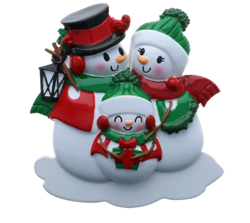 Snowman Family Christmas Ornament