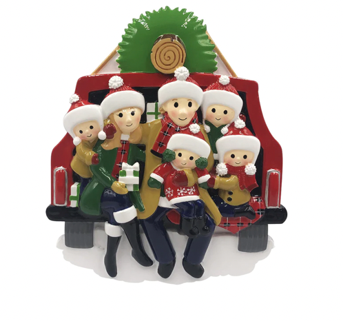 Woody Car Family Christmas Ornament