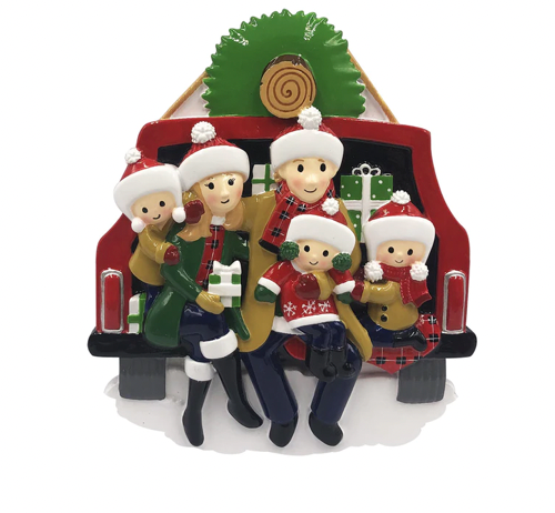 Woody Car Family Christmas Ornament