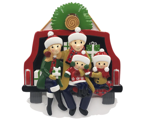 Woody Car Family Christmas Ornament