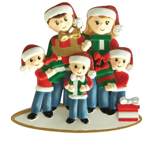 Carrying Presents  Family Christmas Ornament