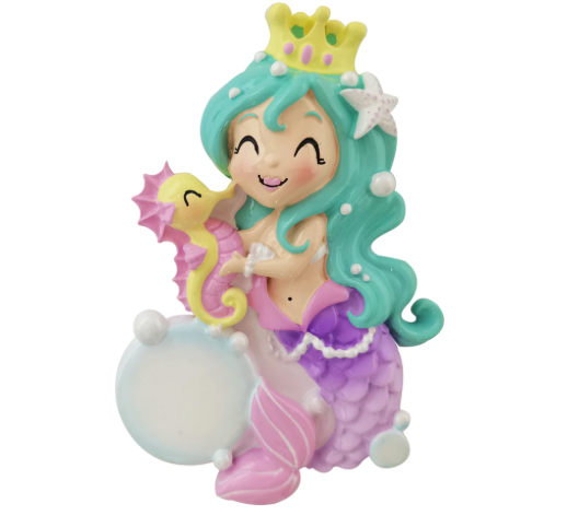 Child Mermaid Christmas Ornament