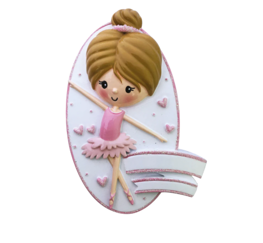 New Ballerina Girl Christmas Ornament