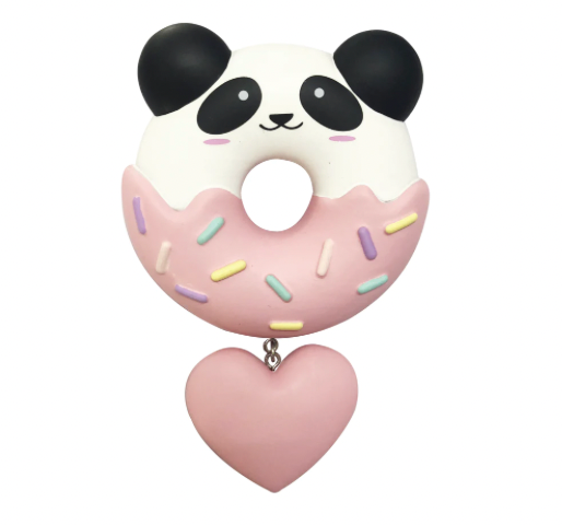 3D Panda Donut Christmas Ornament